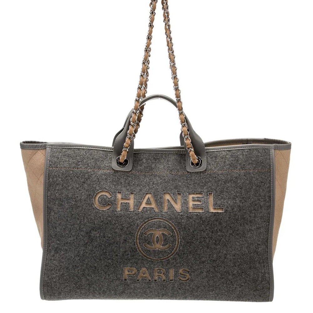 Chanel Large Wool Felt Deauville Tote